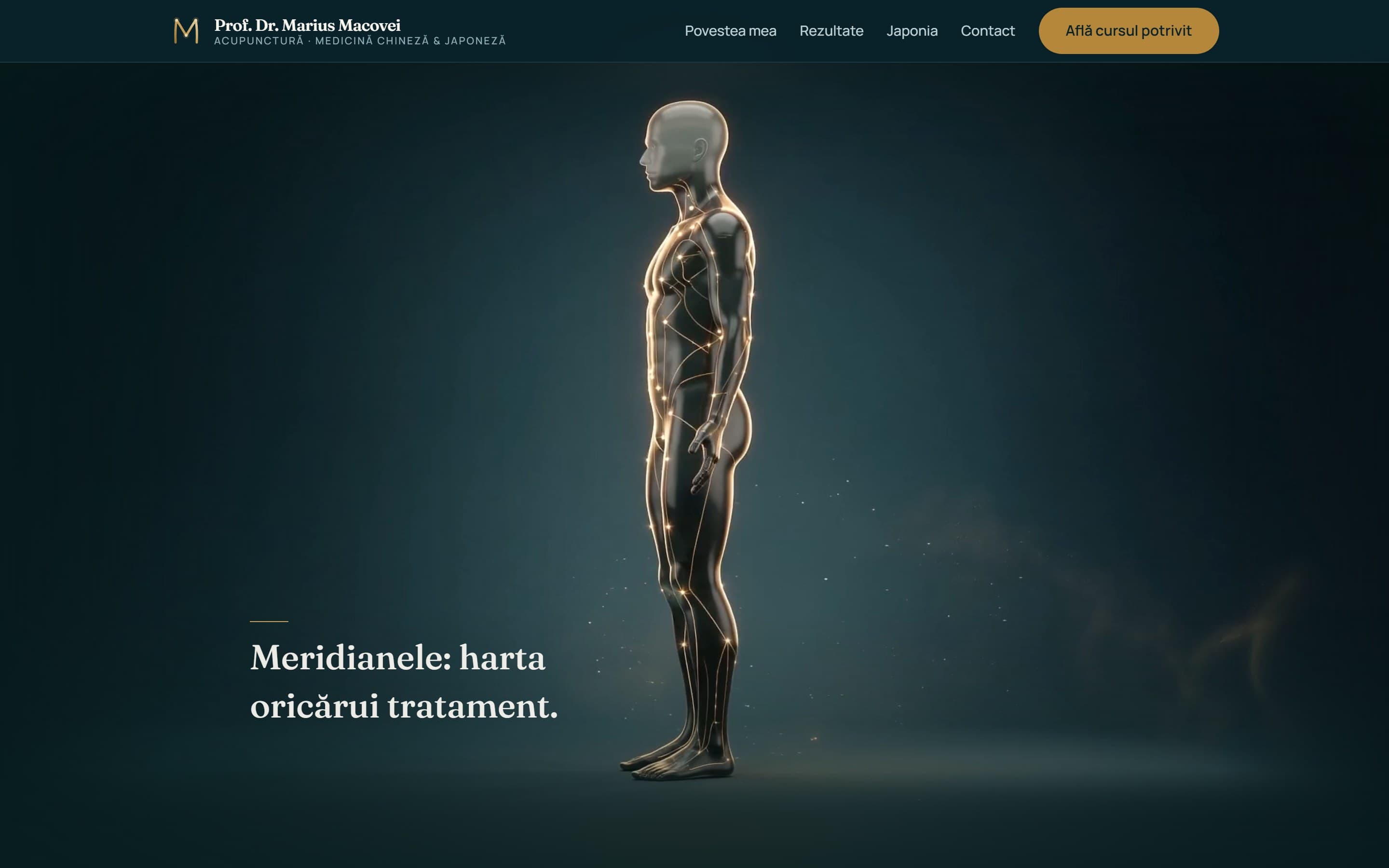 Alt ecran din site-ul Prof. Dr. Marius Macovei