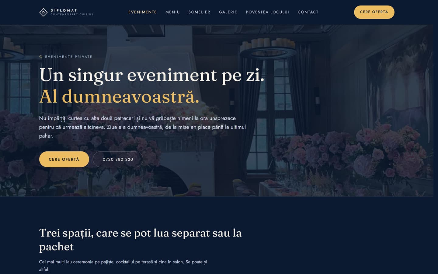 Pagina de evenimente private