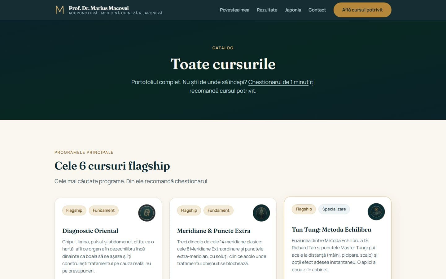 Catalogul de cursuri